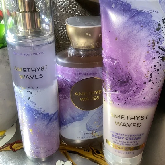 Bath and Bodyworks Amethyst Waves Gift Set Combo